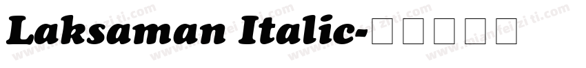 Laksaman Italic字体转换